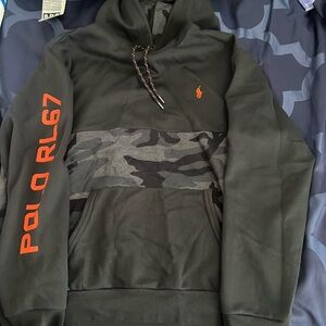 Polo Ralph Lauren — XL — Black & Camo Gray + Orange